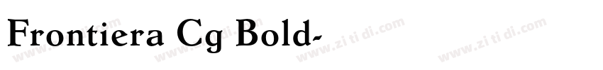Frontiera Cg Bold字体转换